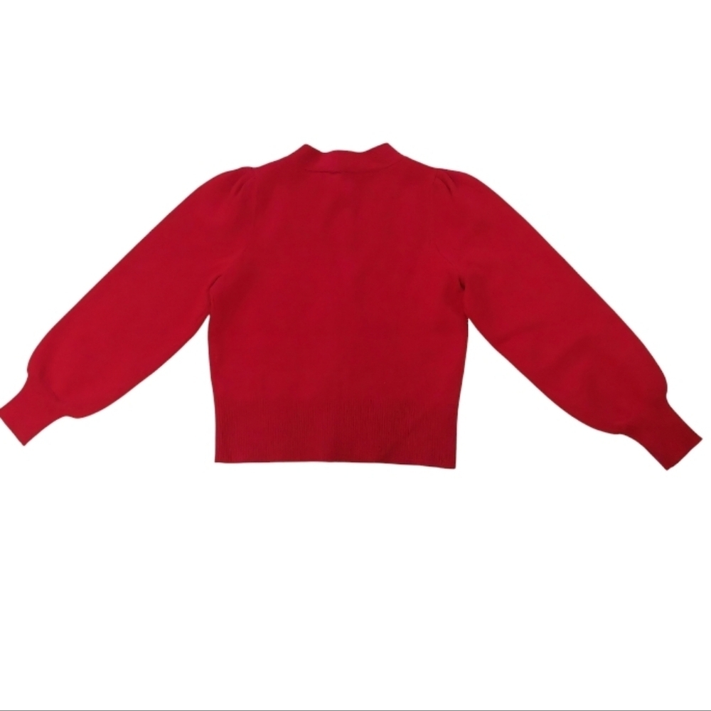 NWT Crown & Ivy Soft Red V-neck Sweater XS - Picture 2 of 6